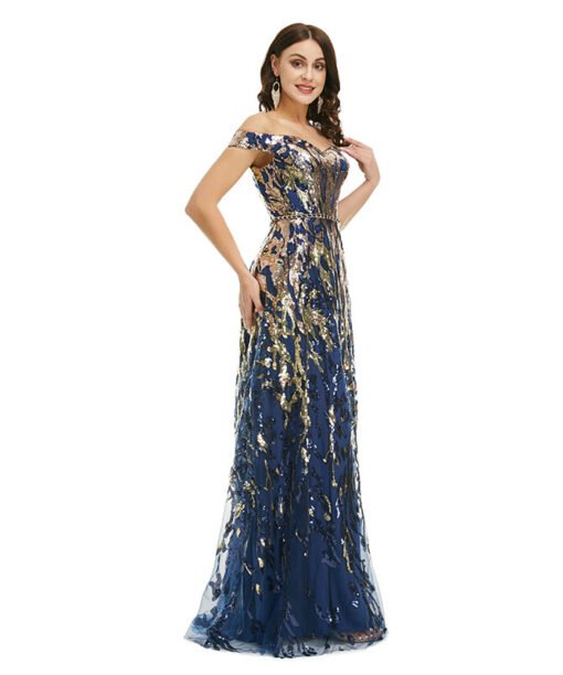 blue sequin prom dress 1349-002