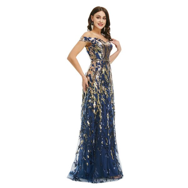 blue sequin prom dress 1349-002