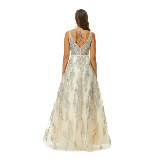 champagne wedding guest dress 1367-001