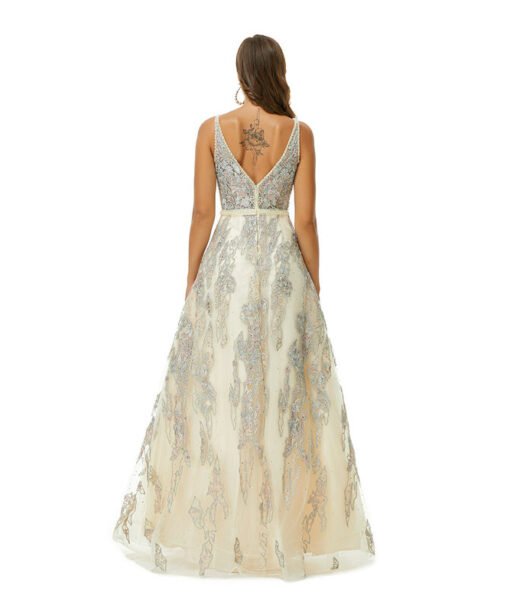 champagne wedding guest dress 1367-001