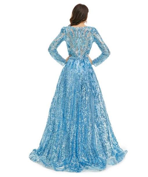 detachable train prom dress 1359-001