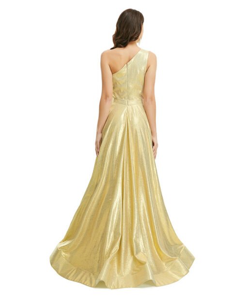 gold prom dress with slit 1361-001