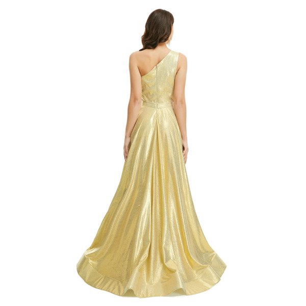gold prom dress with slit 1361-001