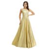 gold prom dress with slit 1361-003