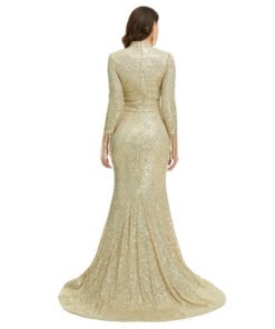 gold sequin gown 1360-001