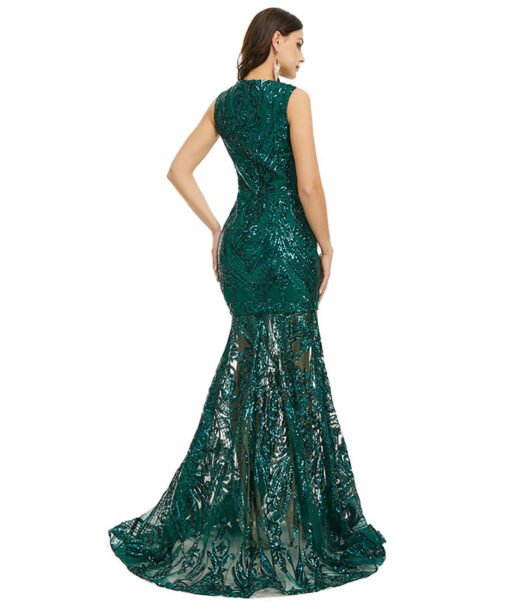 green mermaid prom dress 1353-001