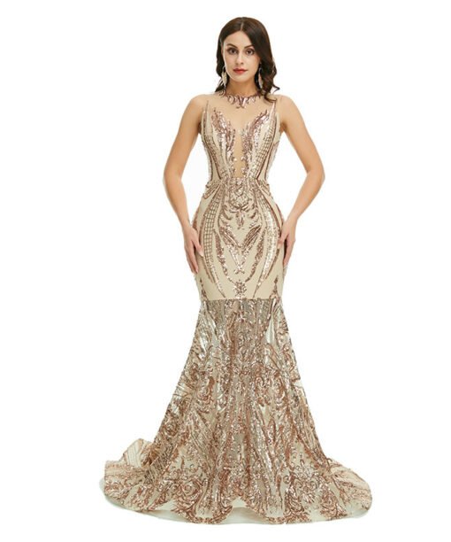 green mermaid prom dress 1353-008