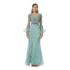 green wedding guest dress 1365-001