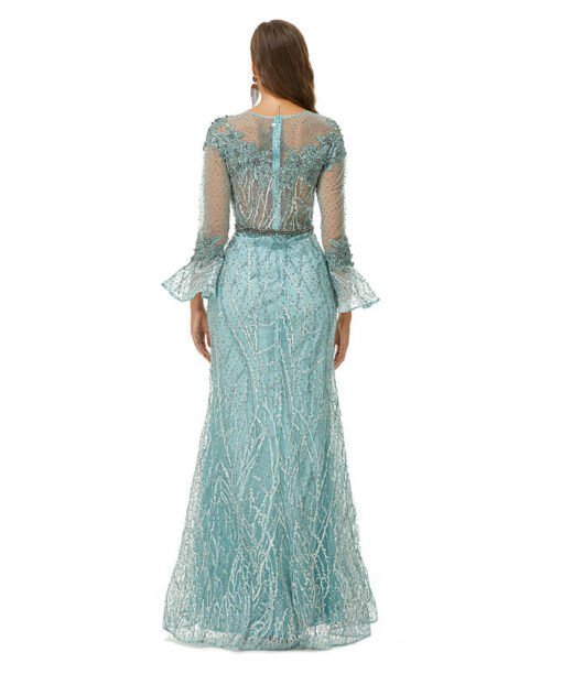 green wedding guest dress 1365-006