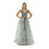 grey wedding guest dress 1366-001