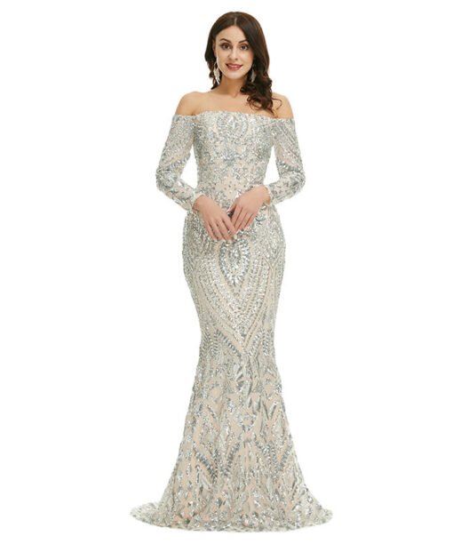 long sleeve mermaid prom dresses 1351-005