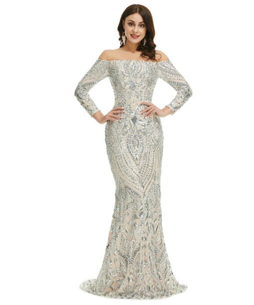 long sleeve mermaid prom dresses 1351-006