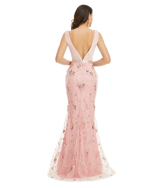 pink floral prom dress 1348-001