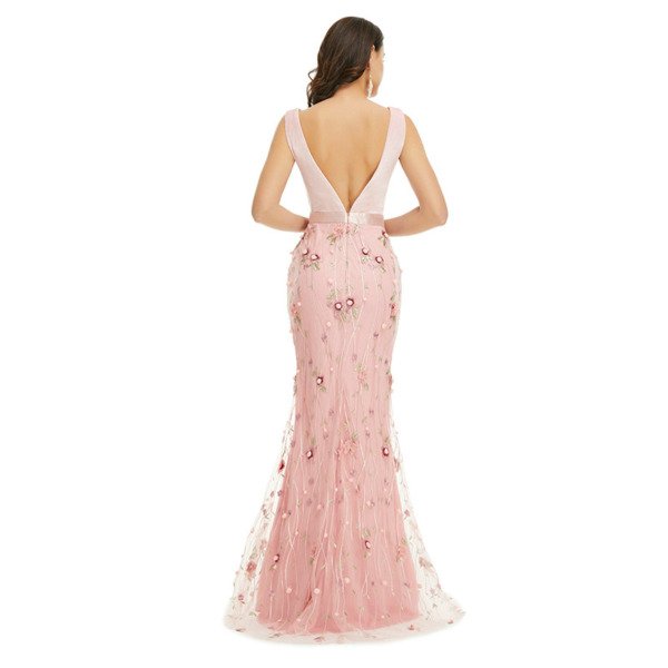 pink floral prom dress 1348-001