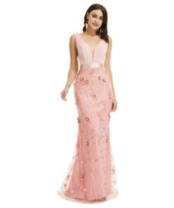 pink floral prom dress 1348-006