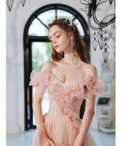 baby pink prom dress 1373-004
