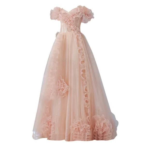 baby pink prom dress 1373-005