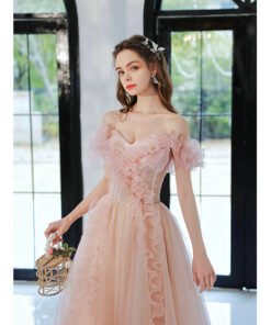 baby pink prom dress 1373-007