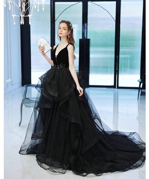 black formal dresses long 1376-004