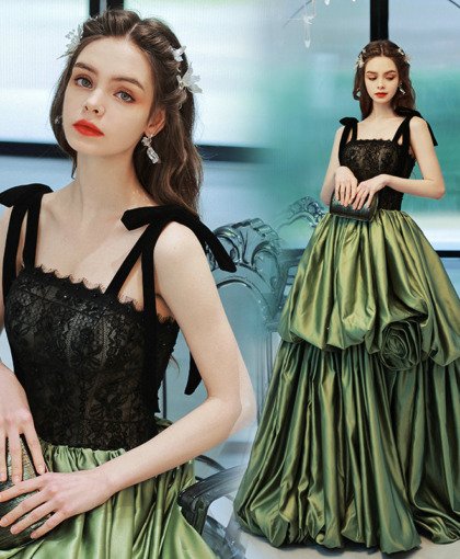 emerald green prom dress 1370-001