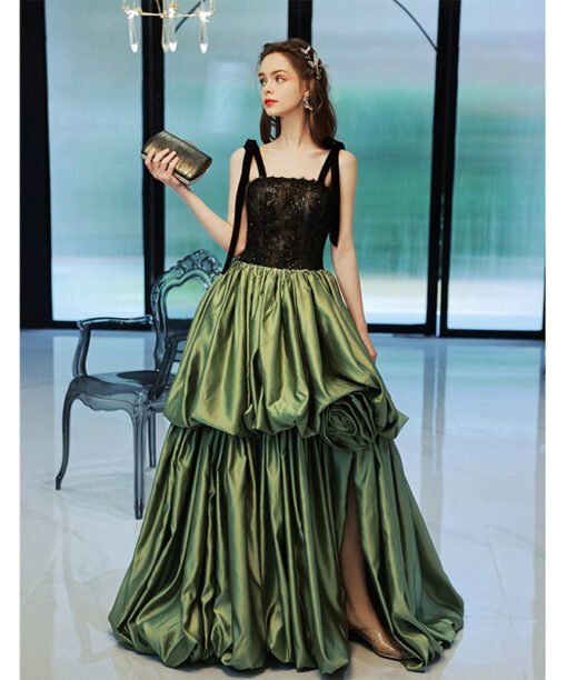 emerald green prom dress 1370-002