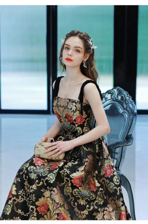 floral print evening gowns 1380-004