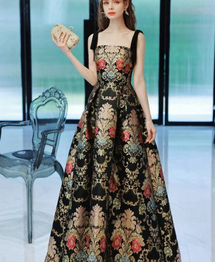 floral print evening gowns 1380-006