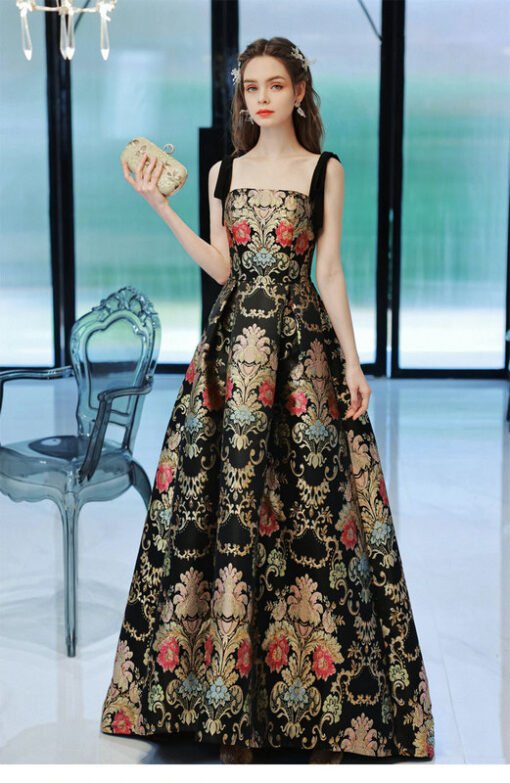 floral print evening gowns 1380-006