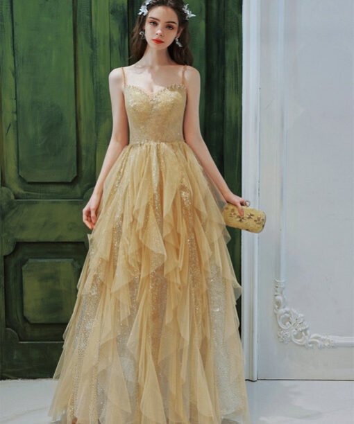 gold long prom dress 1379-003