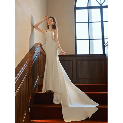 satin mermaid wedding dress 1369-004