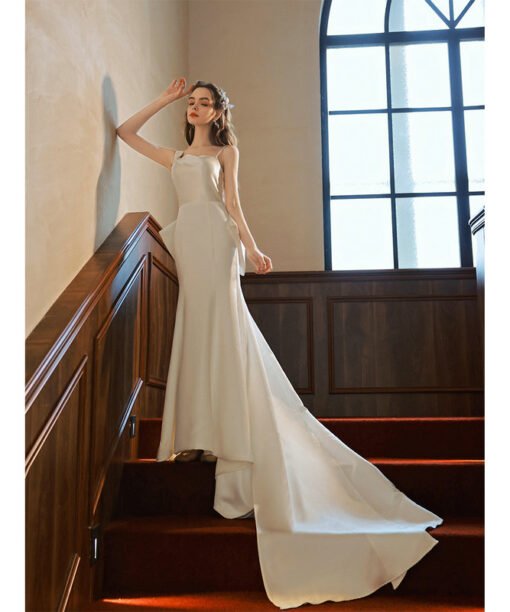 satin mermaid wedding dress 1369-004