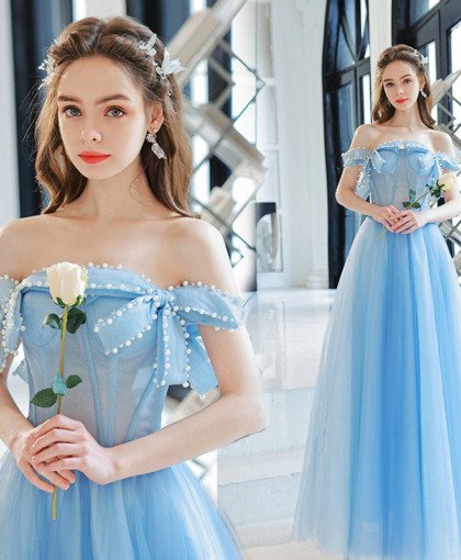sky blue prom dress 1378-007