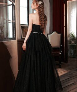 black strapless prom dress 1387-006