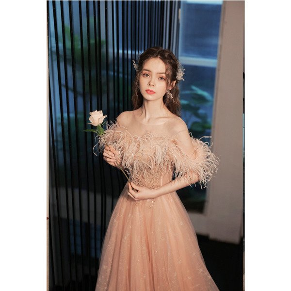 feather dress gown 1384-003