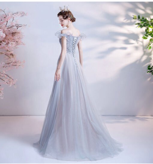 gray prom dress 1398-004