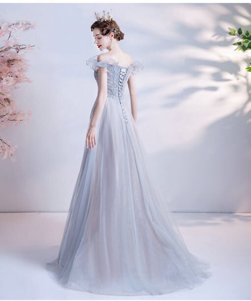 gray prom dress 1398-004