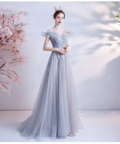 gray prom dress 1398-007