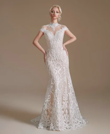 lace mermaid wedding dress 1388-001