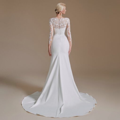 long sleeve mermaid wedding dress 1393-006