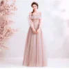 long sleeve pink gown 1397-004