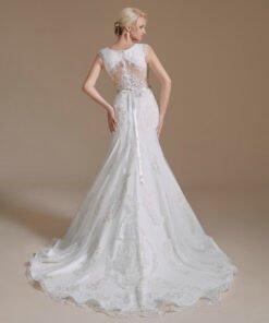 mermaid lace wedding dress 1395-006