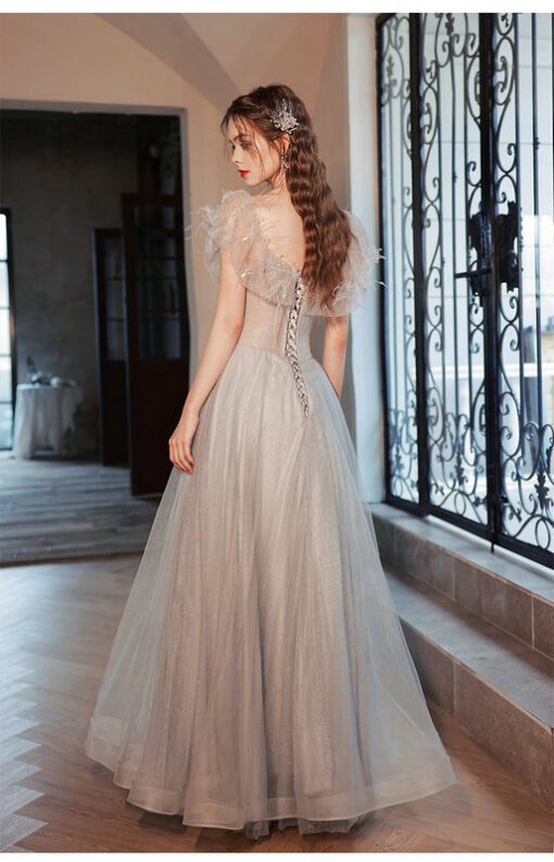 off the shoulder feather dress 1386-005