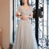 off the shoulder feather dress 1386-007