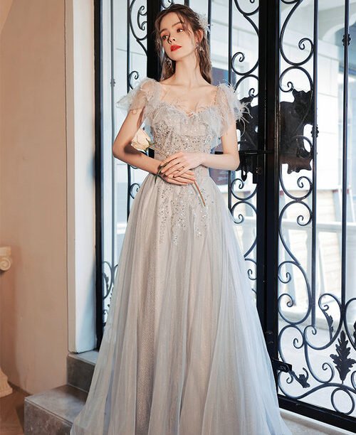 off the shoulder feather dress 1386-007