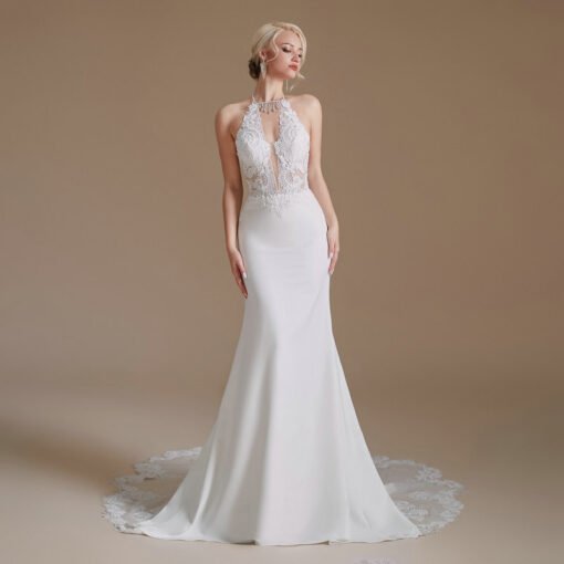 open back wedding dress 1392-001