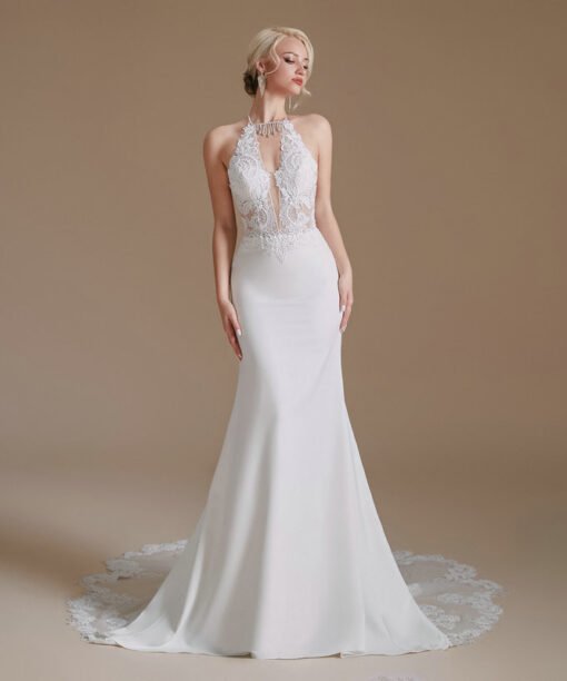 open back wedding dress 1392-001