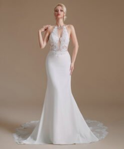open back wedding dress 1392-002