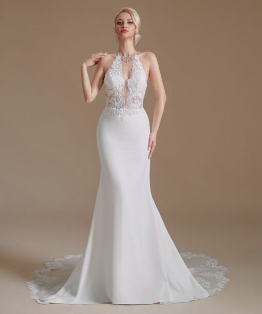open back wedding dress 1392-002