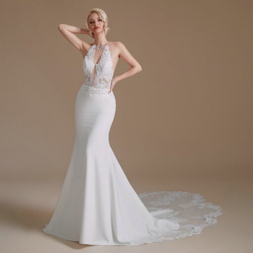open back wedding dress 1392-004