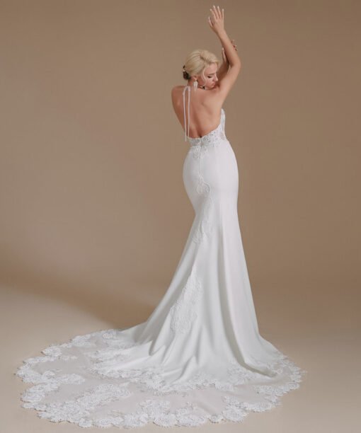 open back wedding dress 1392-006